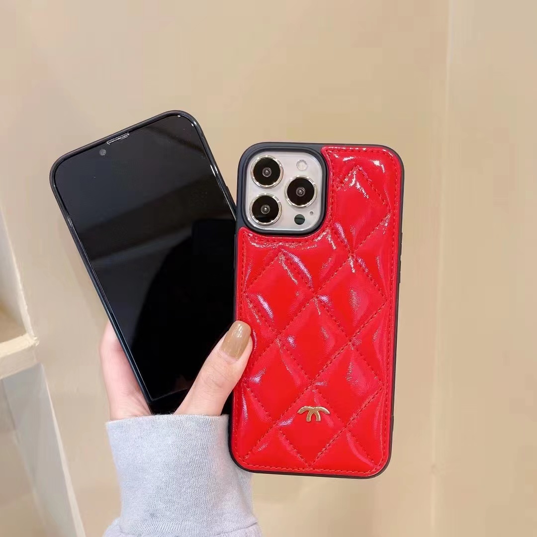 

ch1 Top Designer PU Leather Phone Cases For iPhone 13 Pro Max 12 Mini 11 Xs XR X 8 7 6 6S Plus Fashion Designers Print Back Cover, Red