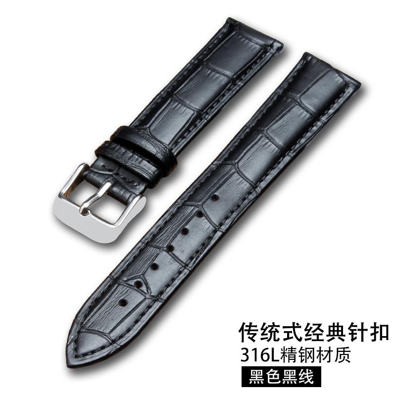 

Watch Bands Genuine Leather Watchbands 12/14/16/18/19/20/22/24 Mm Steel Pin Buckle Band Strap High Quality Wrist Belt Bracelet + Tool