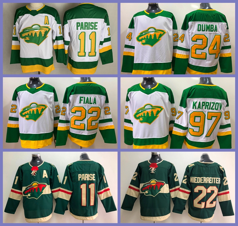 

Hockey Jersey 97 Kirill Kaprizov Minnesota Wild Reverse Retro 22 Kevin Fiala 11 Zach Parise 24 Matt Dumba 20 Ryan Suter 9 Mikko Koivu, Black;red