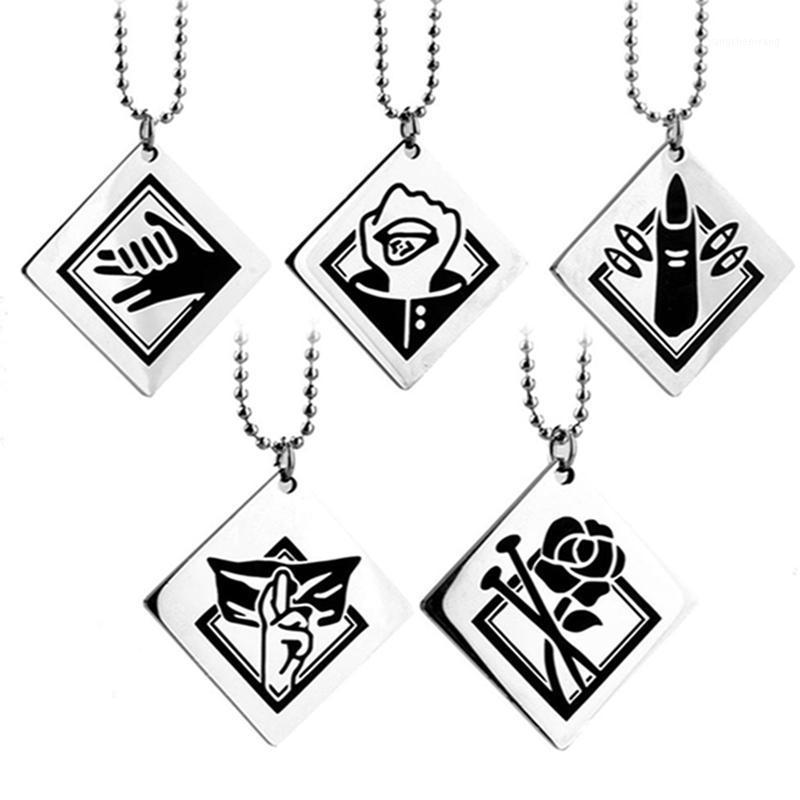 

Chains Anime Jujutsu Kaisen Itadori Yuji Stainless Steel Chain Pendant Necklace Cartoon Pattern Jewelry Gifts