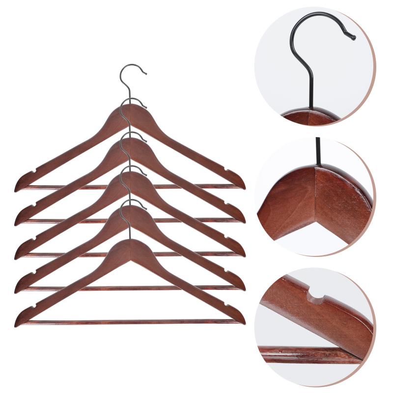 

Hangers & Racks 5Pcs Retro Style Solid-wood Clothing Household Hanging Stands