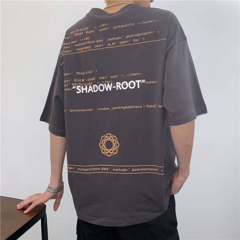 

2021 New Japo Camisas Hip Hop t Homens Rua T-shirt De Es Dimenses Solto Tee Camisa Casual Cool Coreano Cinza Branco Tshirt Streetwear Mascul