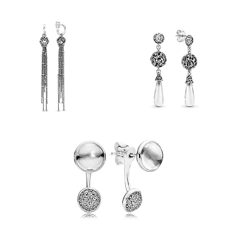 

Stud High-quality S925 Silver Regal Swirls, Enchanted Tassels Drop Earrings, Stylish Jewelry For Ladies As A Romantic Gift, Golden;silver