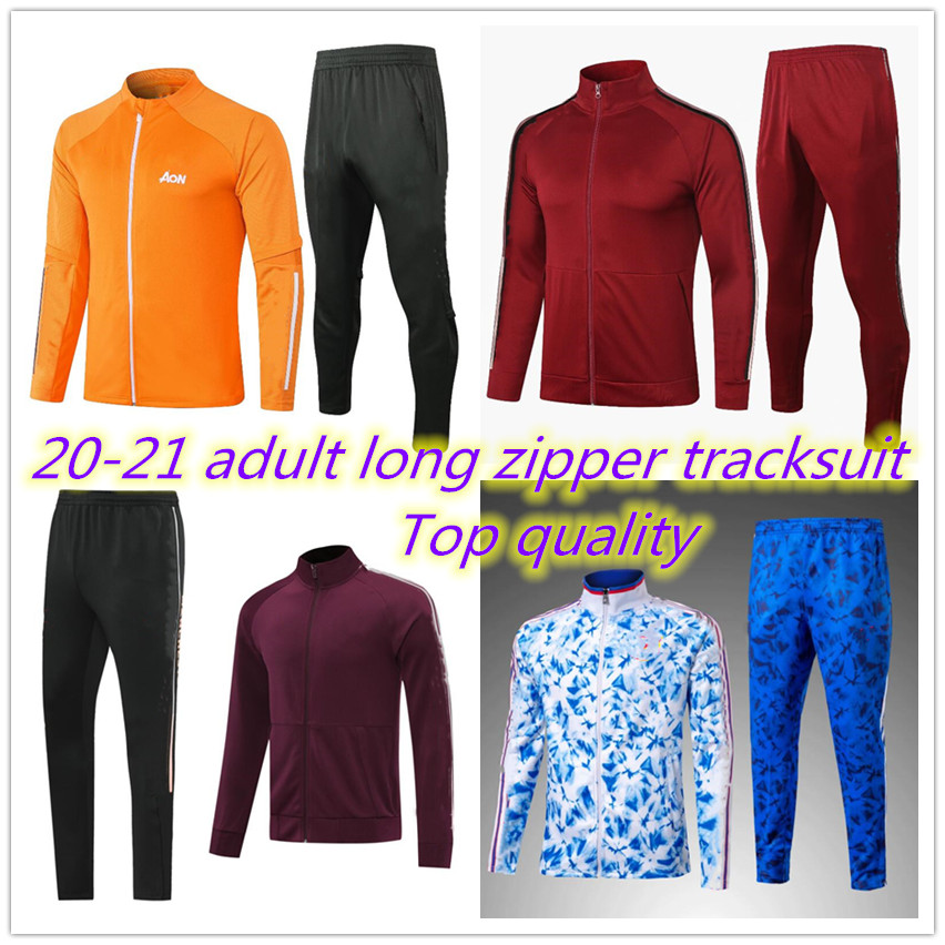 

2020 2021 POGBA adult tracksuit Survetement 20/21 ALEXIS LUKAKU de foot LINDELOF UNITED RASHFORD jacket Training suit Sportwears size -2XL, Blue