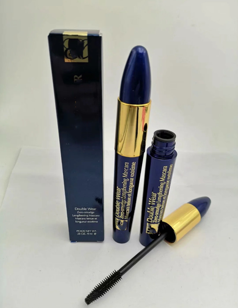 

New hot Beauty Makeup Waterproof Mascara Black 9ml Double Wear makeup have box