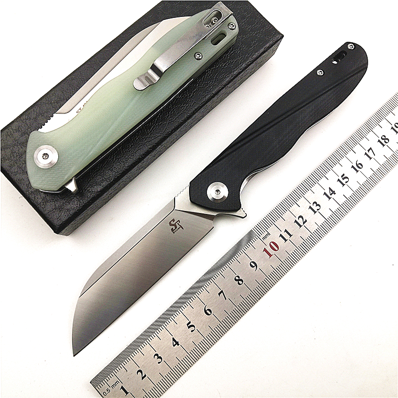 

Eafengrow Sitivien ST103 D2 Folding Knife G10 Handle Flipper Ball Bearing Utility Camping Hunting Fishing Outdoor EDC Pocket Knives