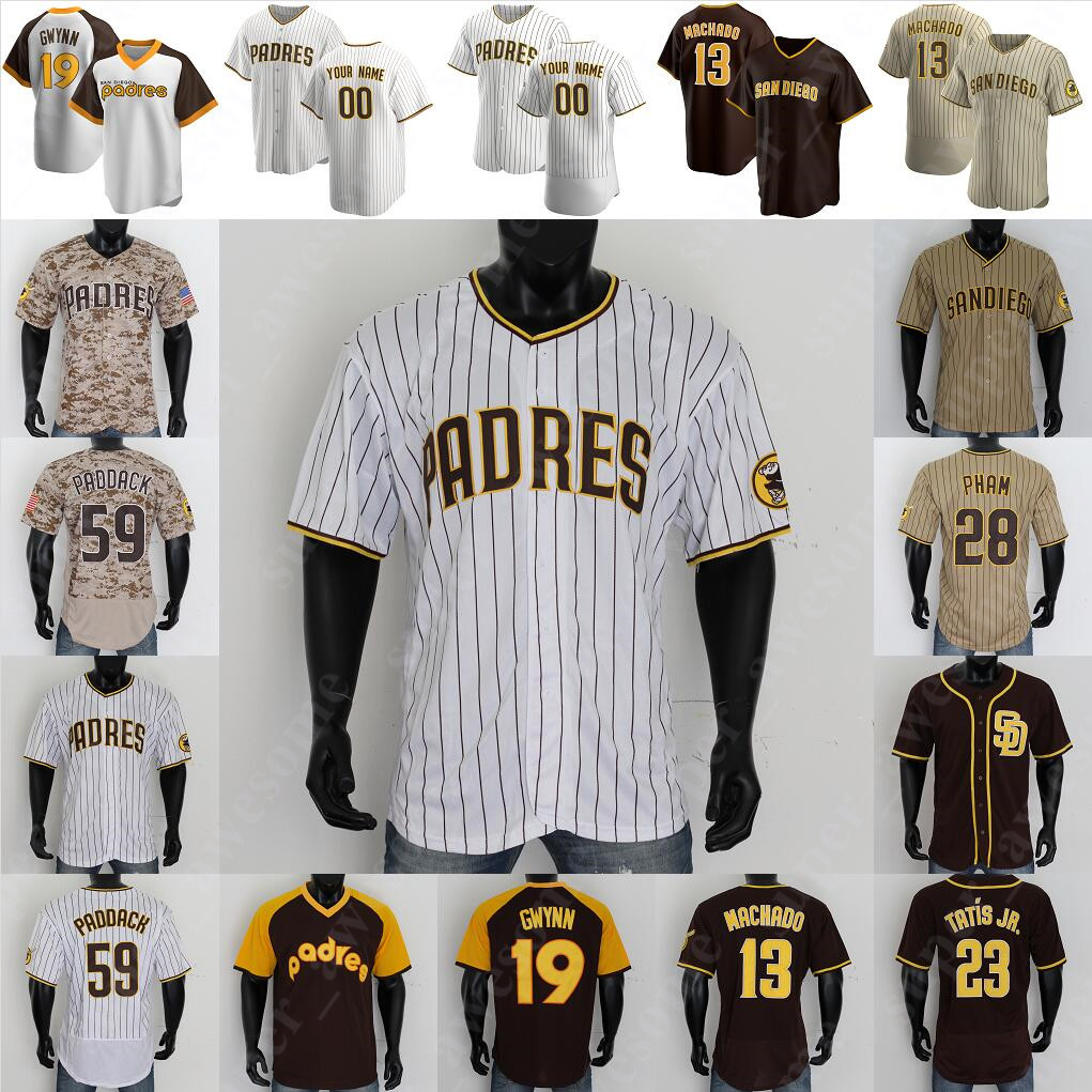 

Pierce Johnson Jersey Dinelson Lamet Taylor Williams Tim Hill Luis Campusano Jorge Mateo Austin Adams MacKenzie Gore Mark Melancon Keone Kela Nabil Crismatt, Brown stripe 2020 players