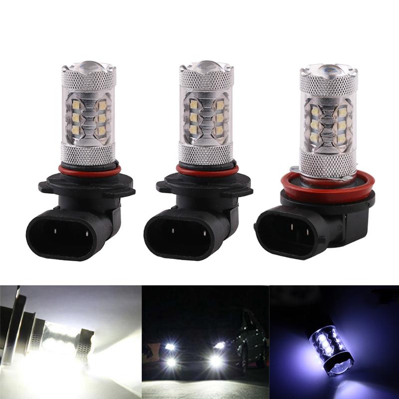 

Car Headlights 2Pcs LED Lamps For Cars H8 H11 9005 9006 Light Bulbs 2828SMD 80W Super Bright Headlight Fog Lamp Bulb 6000k White