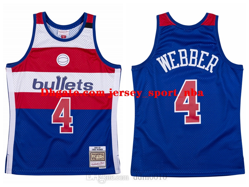 

Men Swingman Jersey Washington Bullets 1996-97 Chris Webber, Black;red