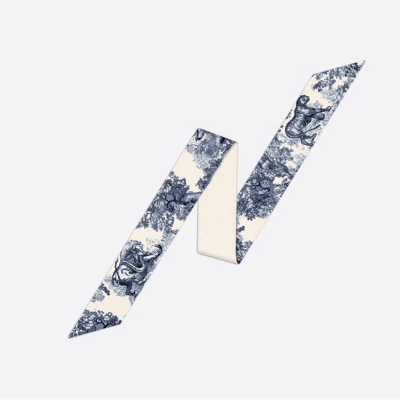 

Hot Designers Silk Scarf Mitzah 100% Natural Silk Scarf Fashion Headband Luxury Brands Women Silk Scraves Muffler Hair Bands 105*6cm, Blue;gray