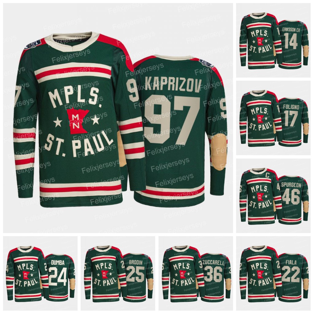 

Youth Minnesota Wild 2022 Winter Classic Jersey Kirill Kaprizov Kevin Fiala Jared Spurgeon Matt Dumba Mats Zuccarello Zach Parise Jonas Brod, Black;red