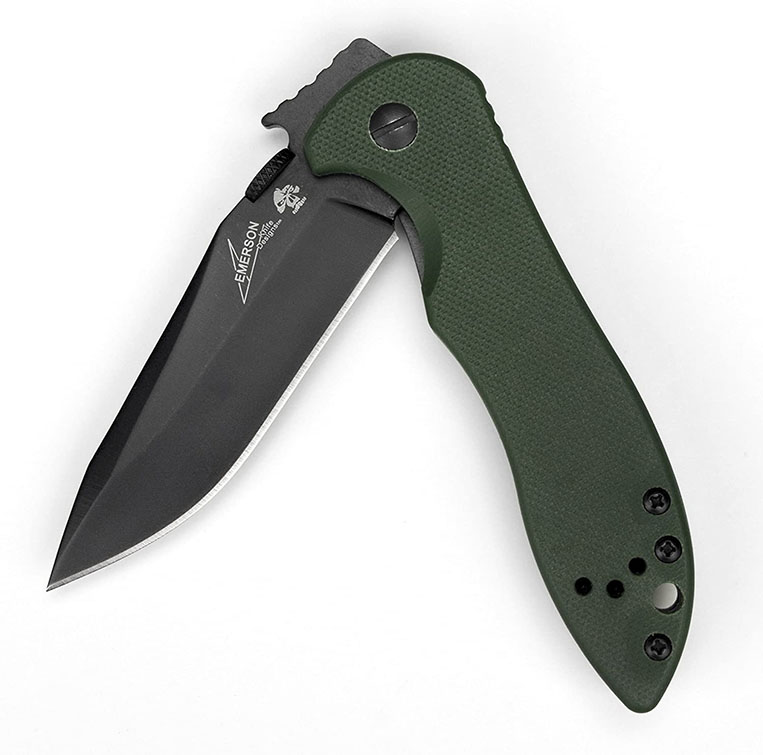 

Kershaw Pocket Knife Emerson CQC-5K 3 inch Manual Opening Folding Knives with Wave Shaped Feature 6074OLBLK