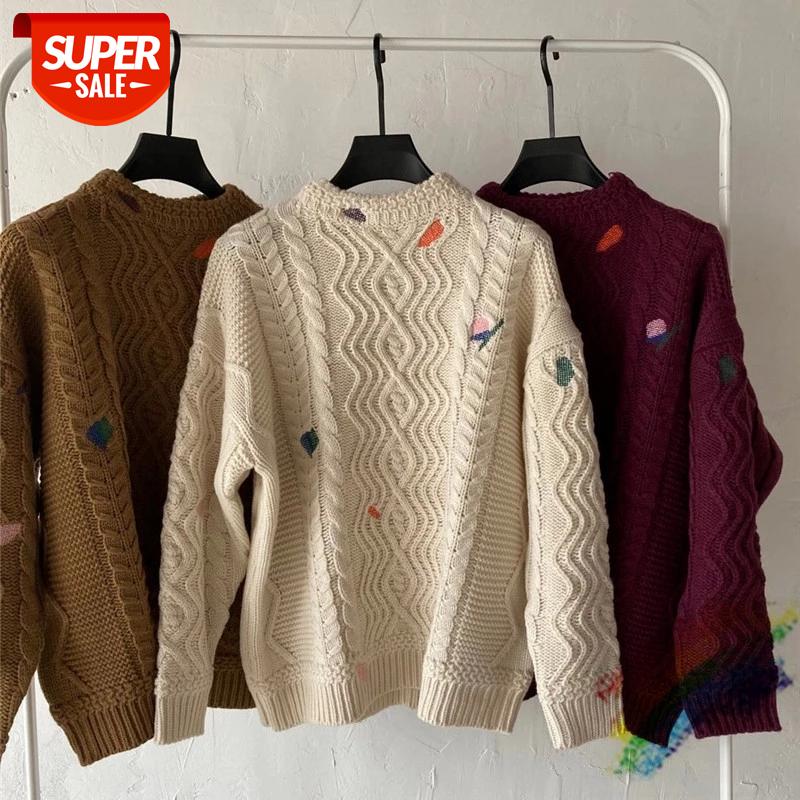 

Heavy Fabric Embroidery Blue Ader Error Sweaters Men Women Adererror Tassel Knitted Coat #bv17, White;black