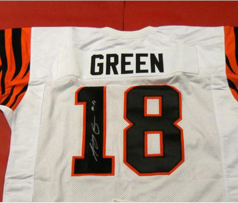 

A J GREEN Signed Autograph Autographed auto jersey shirts, Gray