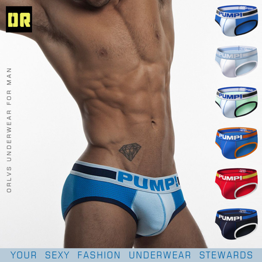 

pump new cotton comfortable underwear hip lifting elastic briefs men's h69, White;black