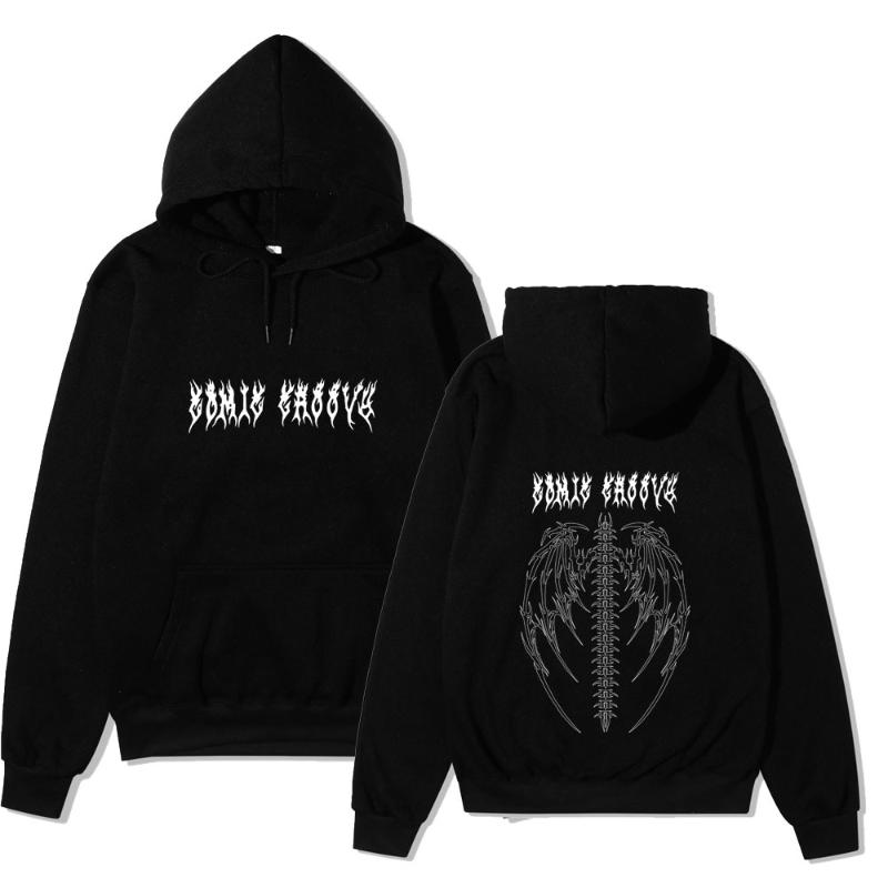 

Men' Hoodies & Sweatshirts Oversized Hoodie Girls White Gothic Streetwear Womens Spring Black Tops Hip-hop Cool Couple High Street, Navy