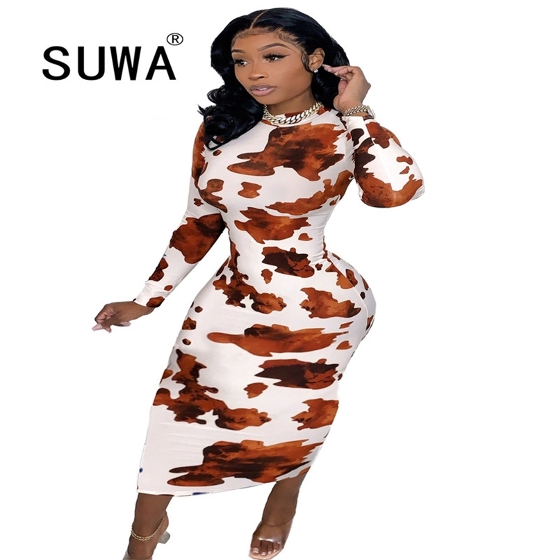 

Contrast Color Printed Sheath Midi Women Celebrity Fashion Dresses Free Lady Evening Party And Wedding Gowns 210525, Multi