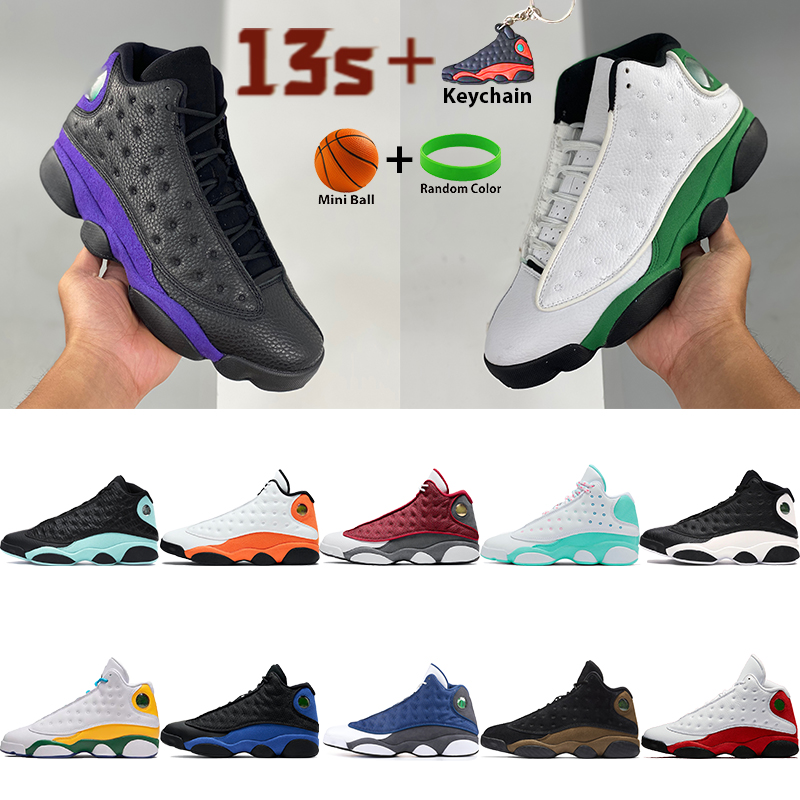 

Top Quality 13 Basketball Shoes 13s Mens Sneakers Court Purple Black Starfish Lucky Green Red Flint Black Cat Men Women Shoe Trainers, Bubble wrap packaging