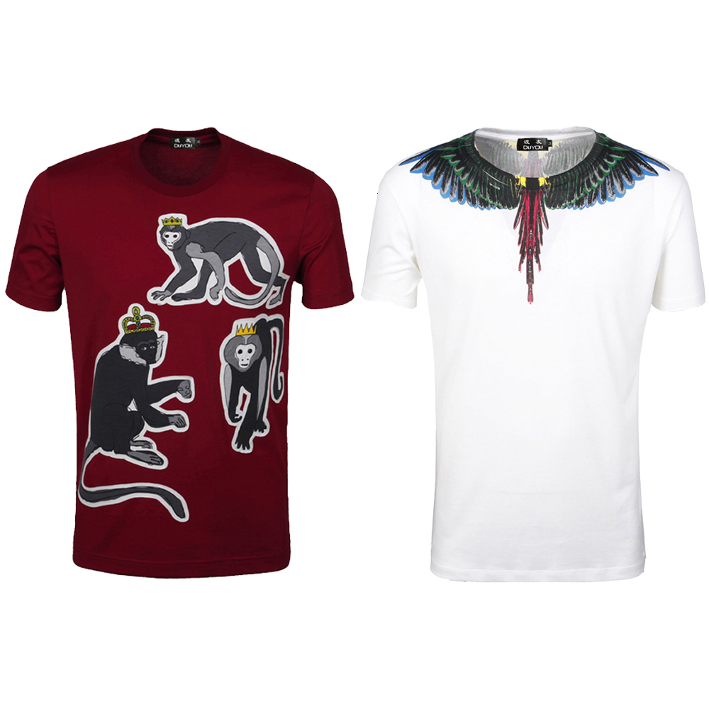 

2021 Summer New T-shirt Men Fashion Slim Embroidery O-neck Tops Plus Size Casual Tees Brand Clothing L6ht, Red