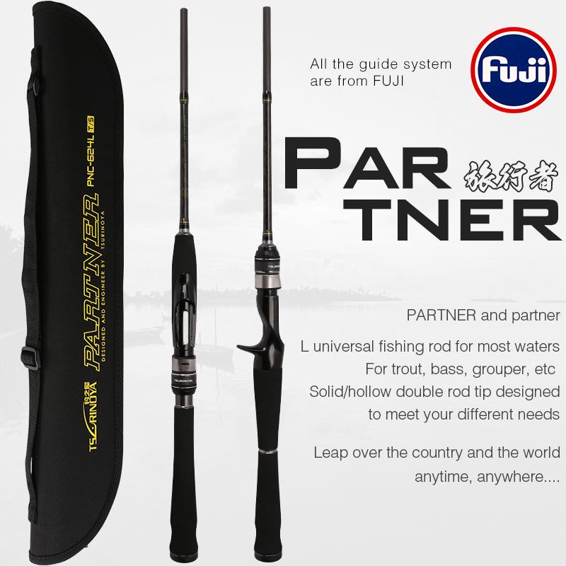 

Boat Fishing Rods TSURINOYA Rod PARTNER Double Tips Trout Bass 1.88m UL/L 4 Sections Portable Universal Spinning Casting Carbon