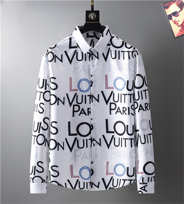 

2021 summer Luxury Designer Men's Business Casual Shirt Long sleeve Stripe lapel shirts masculine social fashion plaid -3XL#AP451, White;black
