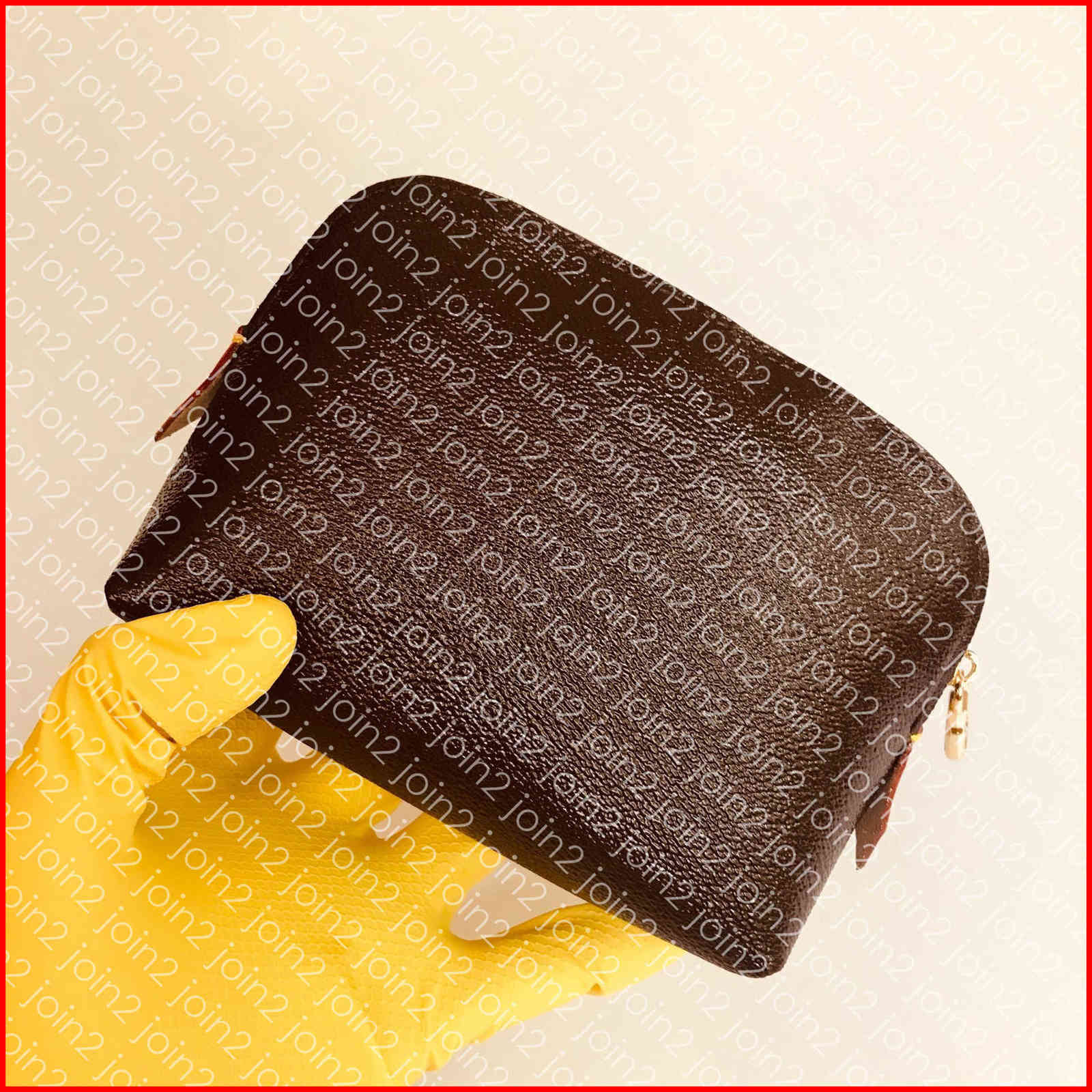 

Luxury design COSMETIC POUCH GM Designer Fashion Women's Makeup Bag Travel Set Beauty Case Organizer Toiletry Toilet Bag Pouch 26 19 15 M47353 M47515, Brown with flowers