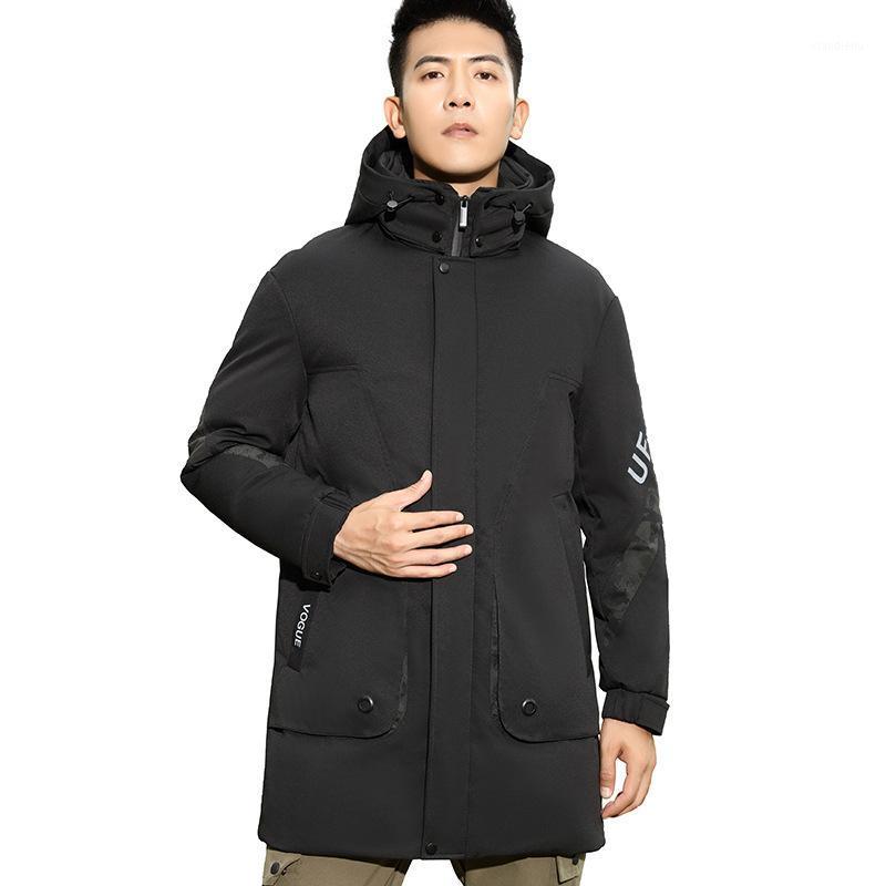 

Men's Down & Parkas Han, The 90 Wool Coats With Thick Long Big Yards Detachable Cap Brought Warm Winter Coat, Black