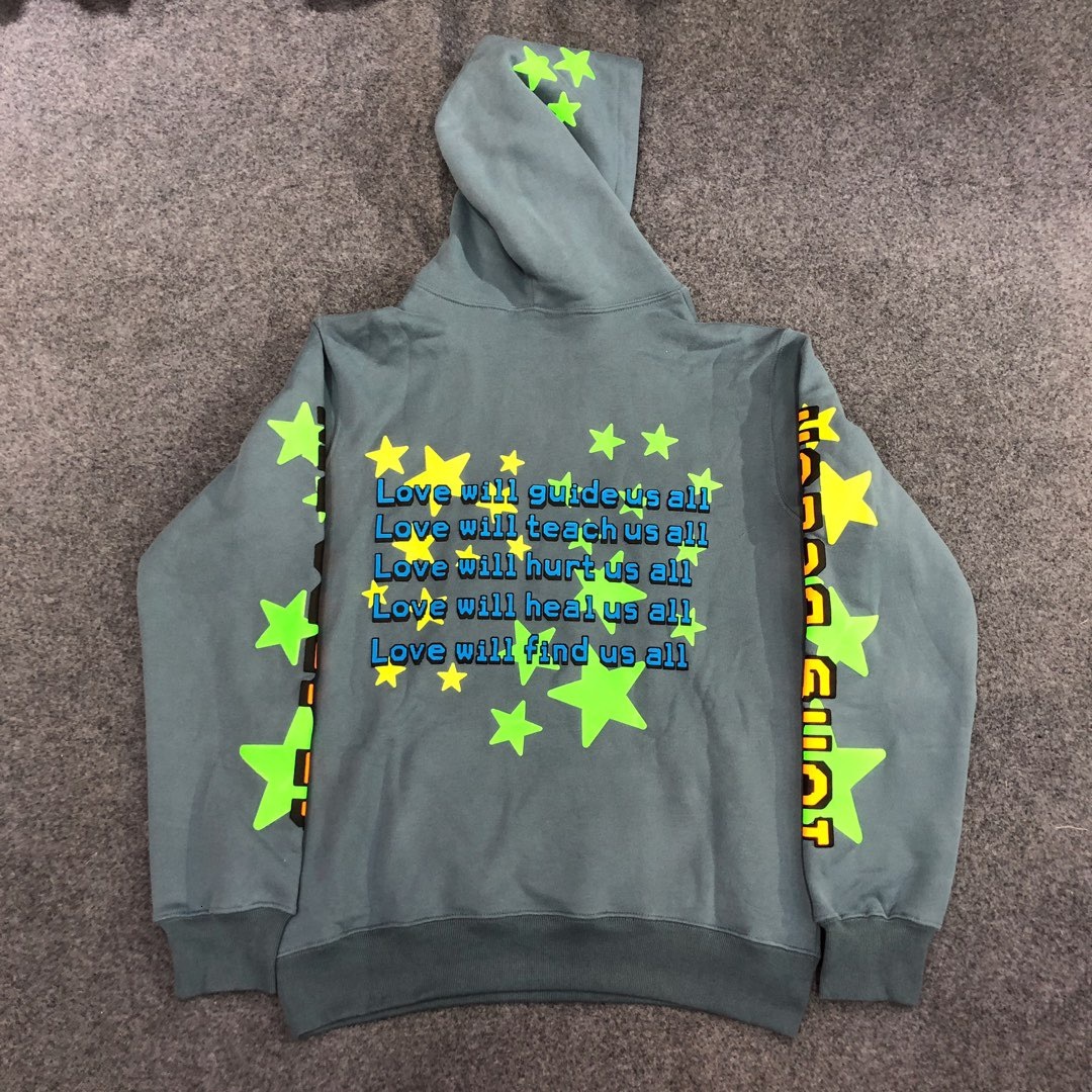 

2021 New High Quality Shirt Cyprus Pound Star Luminous Hoodie Men Women's Super Baby Cudi Enter the Galaxy T-shirt Men's Hat 8a9y, Gray.
