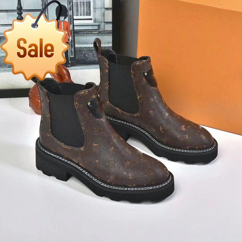 

2021 BEAUBOURG ankle boots Women Fashion Martin Boots Designer Winter Leather BootsWomens Flat Ankle Boot Size EUR 35-42