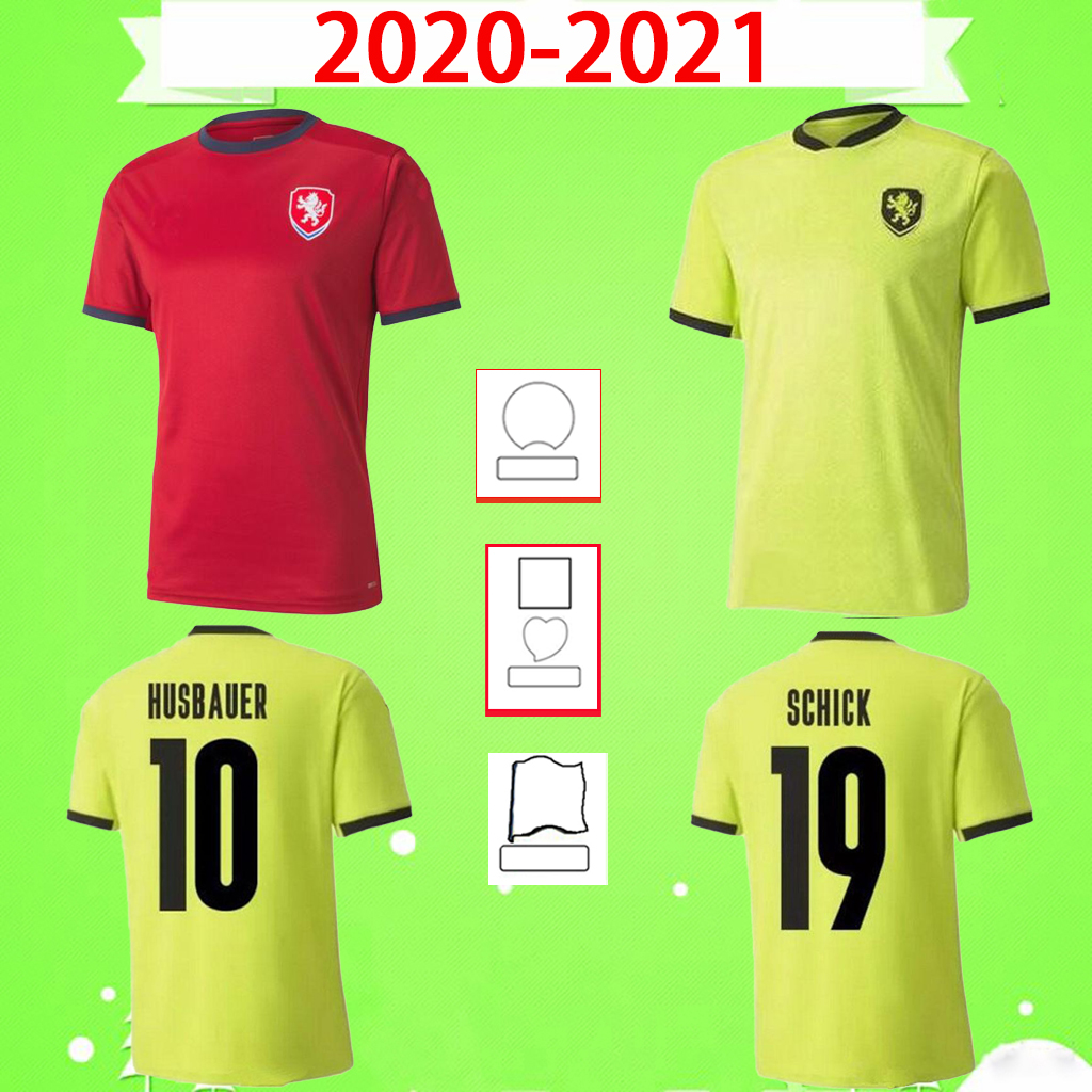 

2020 2021 2022 Soccer Jersey Czech Republic KRMENCIK DARIDA KREJCI JANKTO SOUCEK KADERABEK ONDRASEK uniform kits home away red green Football Shirt 20 21 22