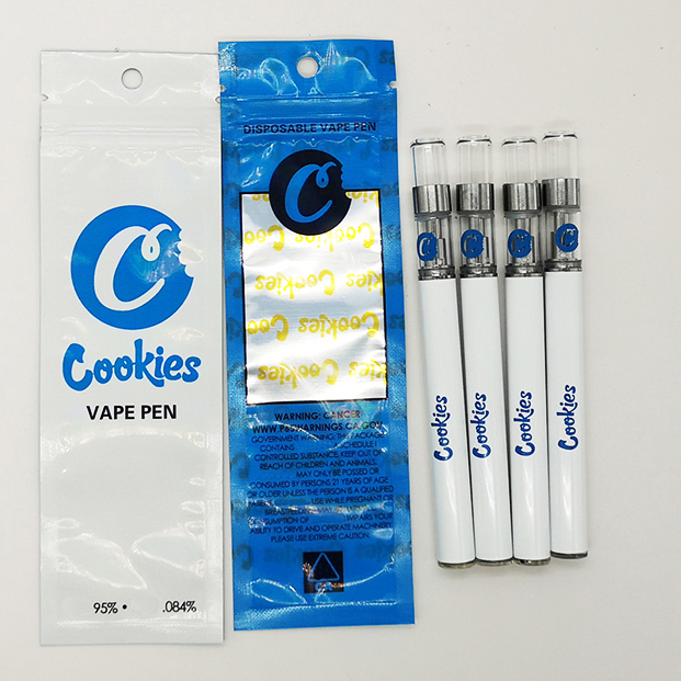 

Cookies Disposable Vape Pen Cartridges 280mAh Vape Battery Starter Kits 0.5ml Empty Disposable E-cigarettes Atomizer PVC Tubes Packaging Bag