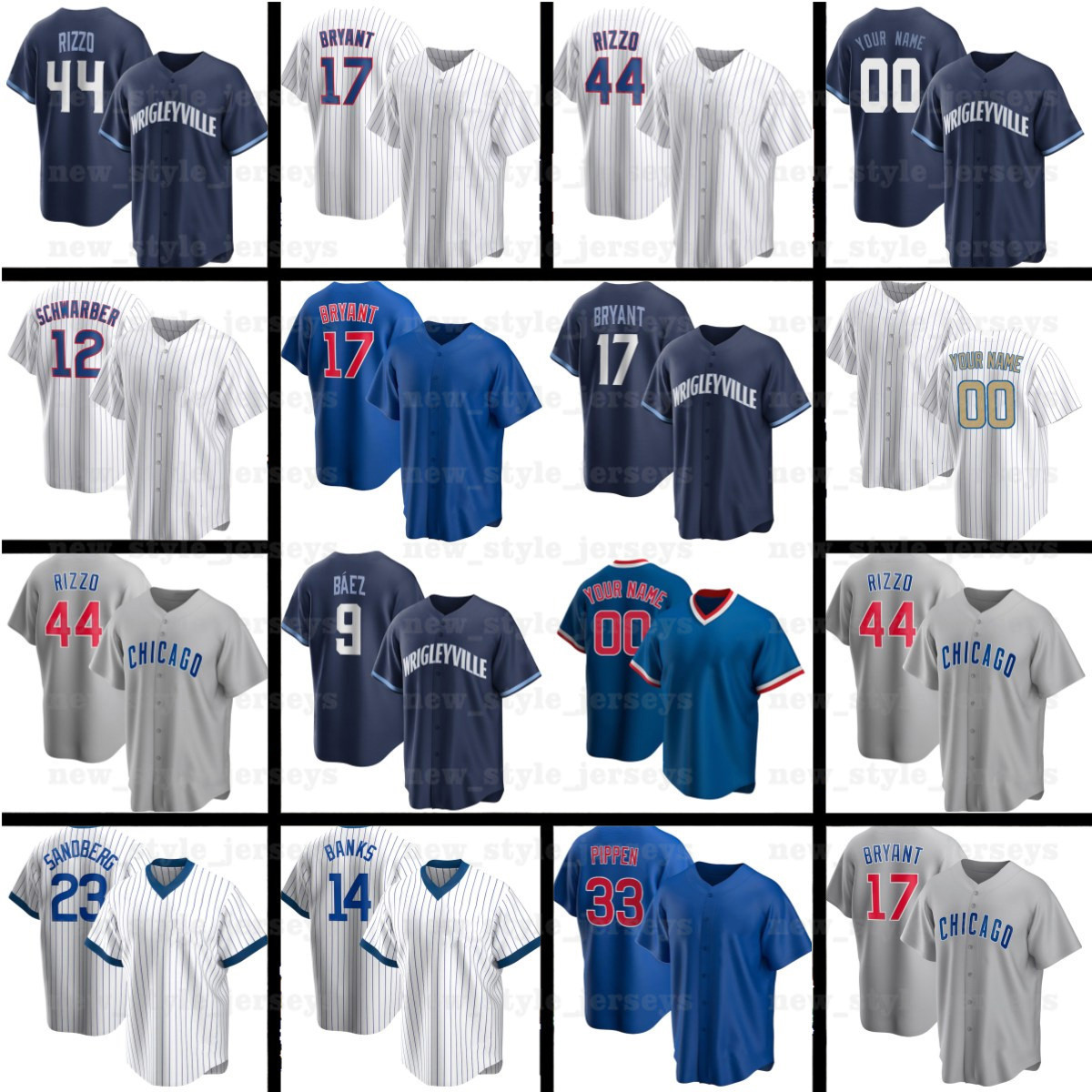 

Javier Baez Wrigleyville Chicago 2021 City Cubs Connect Jersey x5 Anthony Rizzo Kris Bryant Joc Pederson Willson Contreras Craig Kimbrel Ryn, Blue;black