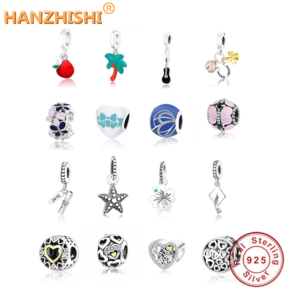 

Fits Original European Charms Bracelet DIY Jewelry Making New Fashion 925 Sterling Silver 2019 Number Books Dangle Charm Beads Q0531