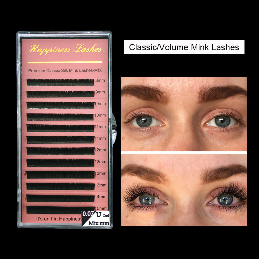 

4 Trays/Lot Eye Lash Extension Supplies Volume Eyealashes Classic Individual Lash Super Soft Deep Matt Natural Long Eyelashes HPNESS