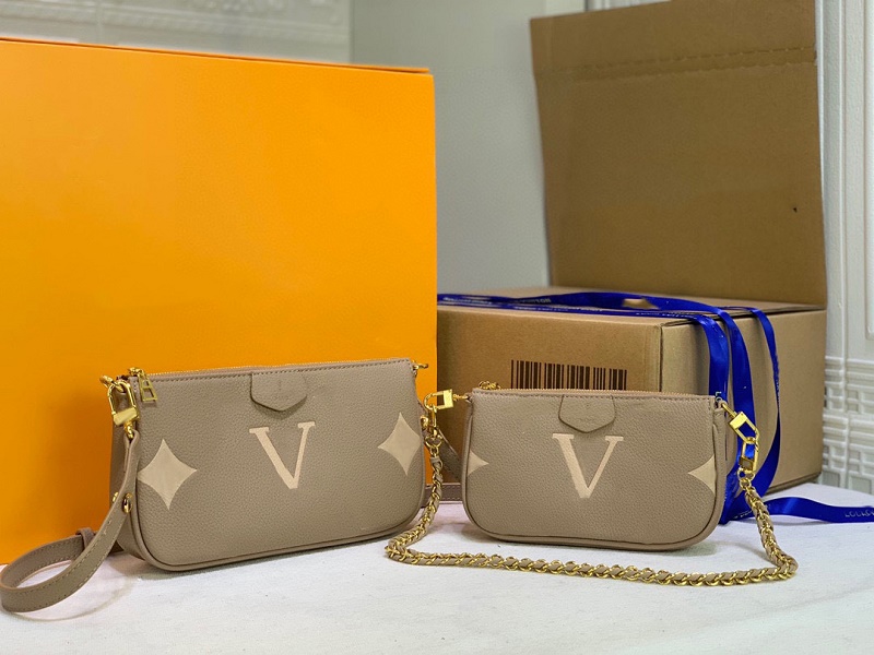 

Designer evening bag designer ladies handbag leather letter letters have flowers 2-piece shopping fashion size 23-13-4.5 cm