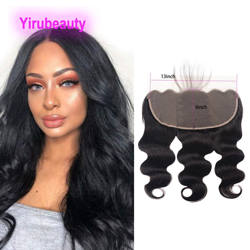 

Indian Virgin Hair 13*6 Lace Frontal Body Wave Straight 13X6 Frontals With Baby Hair Ear To Ear Pre Plucked 14-26inch, Natural color