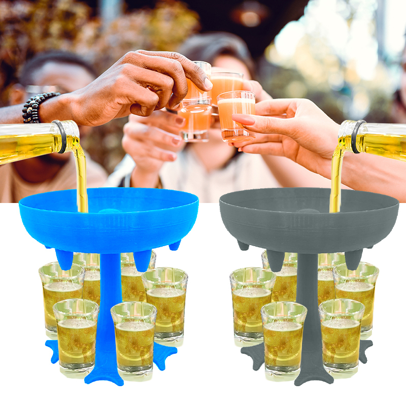 

6 Shot Glass Dispenser Holder Liquor Dispenser Wine Tequila Whiskey Beer Rack Bar Accessories Party Shot Glass Drinking Tools L0308