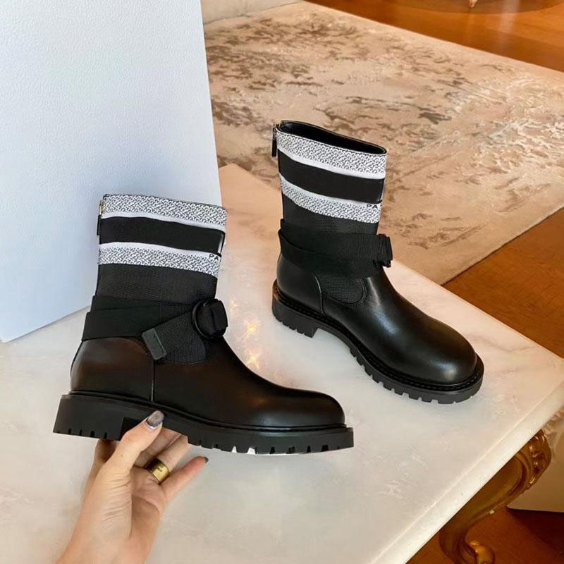 

High quality Autumn and winter ladies casual ankle boots thick-soled fashion classic high-quality super star shoes large size 35-41, Style 2