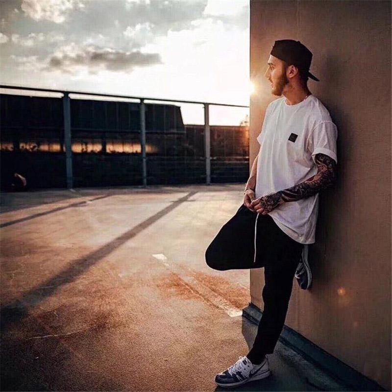 

Mens Tshirt Letters Pattern Fashion Style Unisex T Shirts Summer Breathable Hip Hop Tops, Black