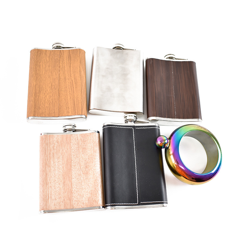

Matt black 6oz Liquor Hip Flask Screw Cap,100% 304 stainless steel , laser welding,Personalized