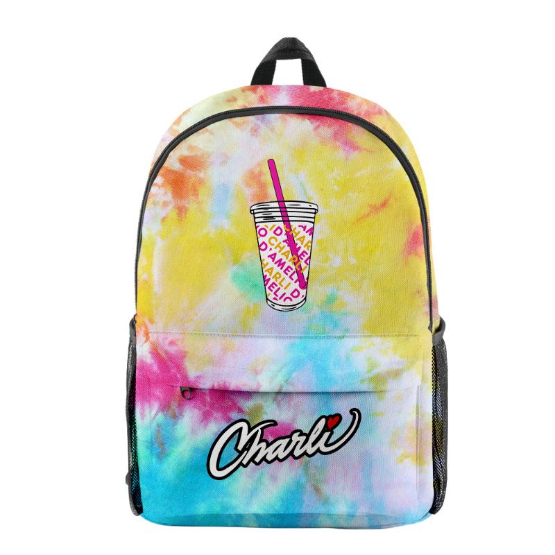 

Backpack Classic Charli D'Amelio School Bags Boys Girls Mini Travel 3D Print Oxford Waterproof Notebook Fashion Shoulder Backpacks