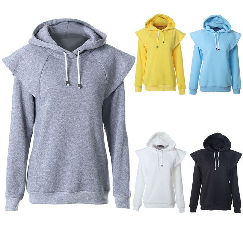 

New Women Solid Fleece Hooded Pullover Hoodies Sweatshirts Winter Japanese 2021 Ladies Warm Grey Jacket Hoodie Korean Female Hoody Loem, Blue