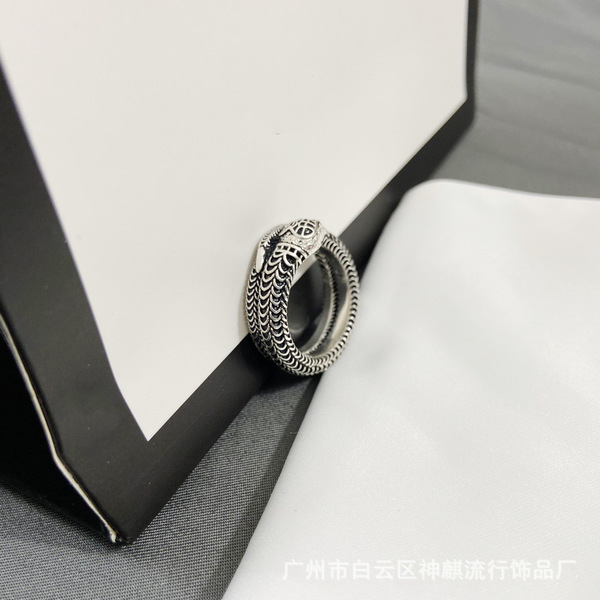 

Gujiashuang g ag925 Silver Snake ring for men and women1