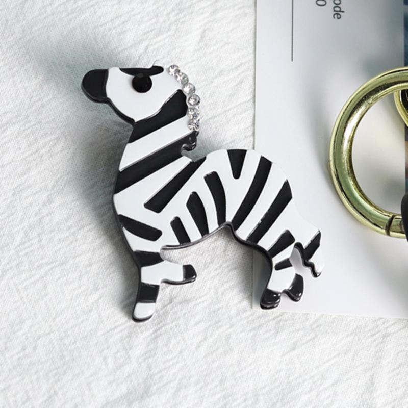 

Pins, Brooches Handmade Cartoon Zebra Corsage Animal Crytal Brooch Acrylic Jewelry For Children Women Bag Collar Jwewlry Accessories Wholesa