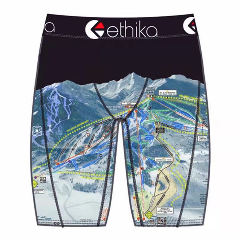 swimwears Ethika briefs men's unisex boxer shorts Breif pattern sports hip-hop rock consumer underwear skateboard street fashion stretch S-XL (