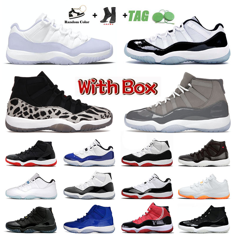 Avec la boîte 11 11S Original Authentique Jumpman Basketball Chaussures Pour Hommes Cool Gris Sports Animal Instinct Violet Low Legend Bleu Desig