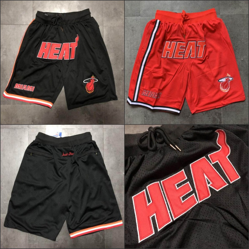 

MiamiHeatMen Just Don Retro HardwoodClassics Pocket Best Mesh Basketball Shorts