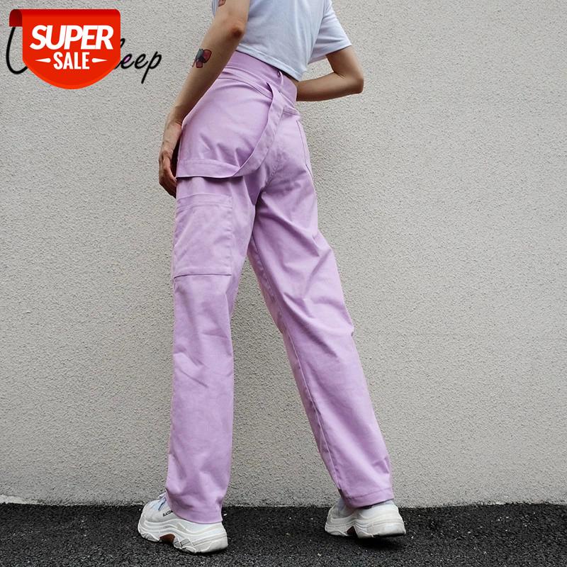 

Weekeep Loose High Waist Women's Pants Cotton Full Length Trousers Women 2018 Fashion Stretch Streetwear Cargo Pants Women #Yu4N, Black;white