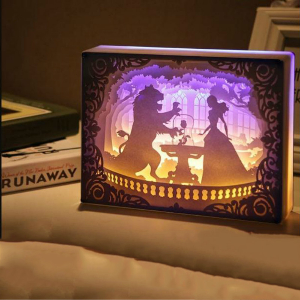 

Novelty Night Light Totoro Paper-cut Atmosphere Lamp 3d Paper Carving Art Decoration Lamp Usb Power for Living Room Bedroom C0305
