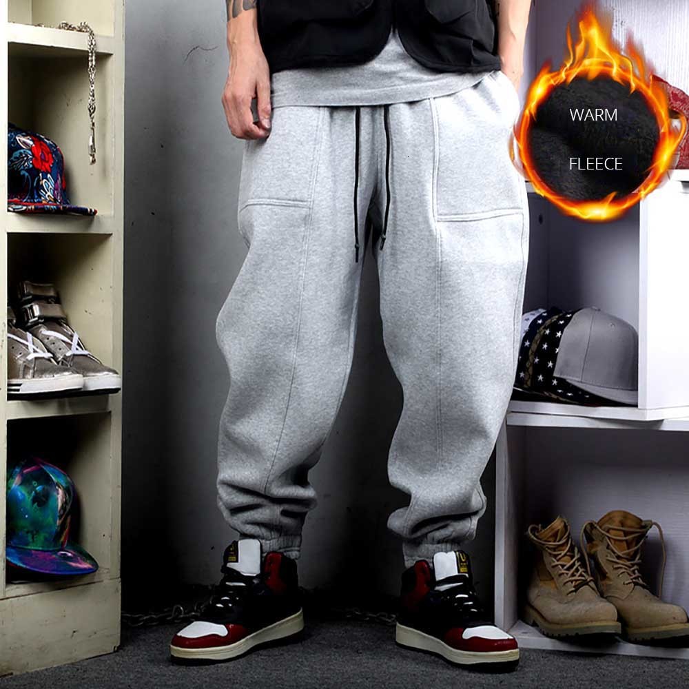 

2021 New Hiphop Fashion Hare Runners Casual Men Sweat Baggy Warm Pants Corridors Men's Clothing Ccha, Black